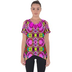 Abstract-karakkter Cut Out Side Drop Tee by nateshop