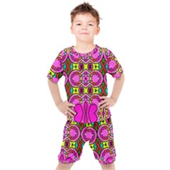 Abstract-karakkter Kids  Tee And Shorts Set by nateshop