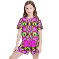 Abstract-karakkter Kids  Tee And Sports Shorts Set by nateshop