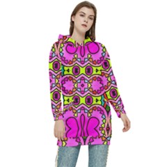 Abstract-karakkter Women s Long Oversized Pullover Hoodie