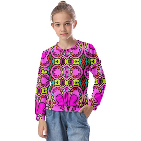 Abstract-karakkter Kids  Long Sleeve Tee With Frill  by nateshop