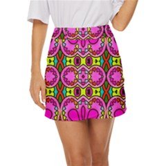 Abstract-karakkter Mini Front Wrap Skirt