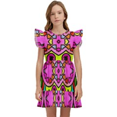 Abstract-karakkter Kids  Winged Sleeve Dress