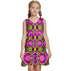 Abstract-karakkter Kids  Sleeveless Tiered Mini Dress