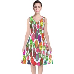 Watermelon V-neck Midi Sleeveless Dress  by nateshop