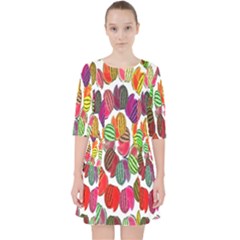 Watermelon Quarter Sleeve Pocket Dress by nateshop