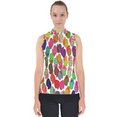 Watermelon Mock Neck Shell Top by nateshop