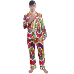 Watermelon Men s Long Sleeve Satin Pajamas Set by nateshop