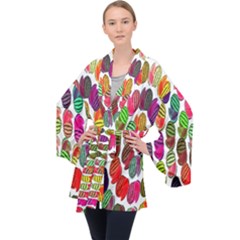 Watermelon Long Sleeve Velvet Kimono 