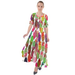 Watermelon Waist Tie Boho Maxi Dress by nateshop