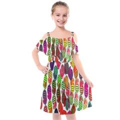 Watermelon Kids  Cut Out Shoulders Chiffon Dress by nateshop