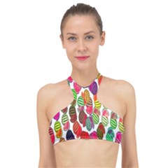 Watermelon High Neck Bikini Top