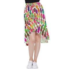 Watermelon Frill Hi Low Chiffon Skirt by nateshop