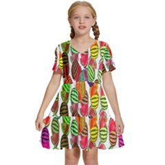 Watermelon Kids  Short Sleeve Tiered Mini Dress