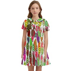 Watermelon Kids  Bow Tie Puff Sleeve Dress