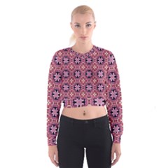 Abstract-background-motif Cropped Sweatshirt by nateshop