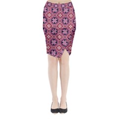 Abstract-background-motif Midi Wrap Pencil Skirt by nateshop