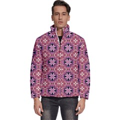 Abstract-background-motif Men s Puffer Bubble Jacket Coat