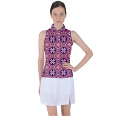 Abstract-background-motif Women s Sleeveless Polo Tee by nateshop