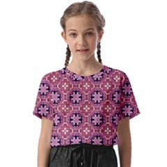 Abstract-background-motif Kids  Basic Tee by nateshop