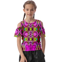 Abstract-karakkter Kids  Butterfly Cutout Tee by nateshop