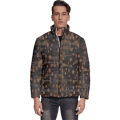 Abstract Dots Men s Puffer Bubble Jacket Coat