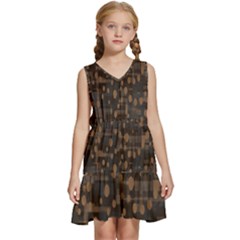 Abstract Dots Kids  Sleeveless Tiered Mini Dress