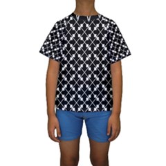 Abstract-black Kids  Short Sleeve Swimwear by nateshop