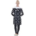 Abstract-black Longline Hooded Cardigan View2