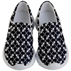 Abstract-black Kids Lightweight Slip Ons by nateshop