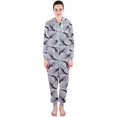 Abstract-gray Hooded Jumpsuit (ladies) by nateshop