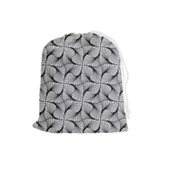 Abstract-gray Drawstring Pouch (large) by nateshop