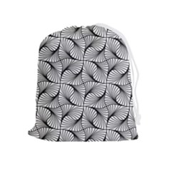 Abstract-gray Drawstring Pouch (xl)