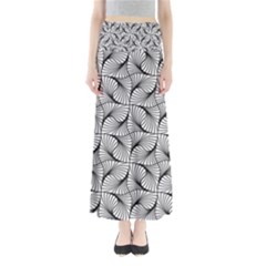 Abstract-gray Full Length Maxi Skirt