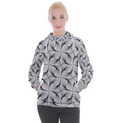 Abstract-gray Women s Hooded Pullover