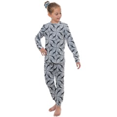 Abstract-gray Kids  Long Sleeve Set  by nateshop