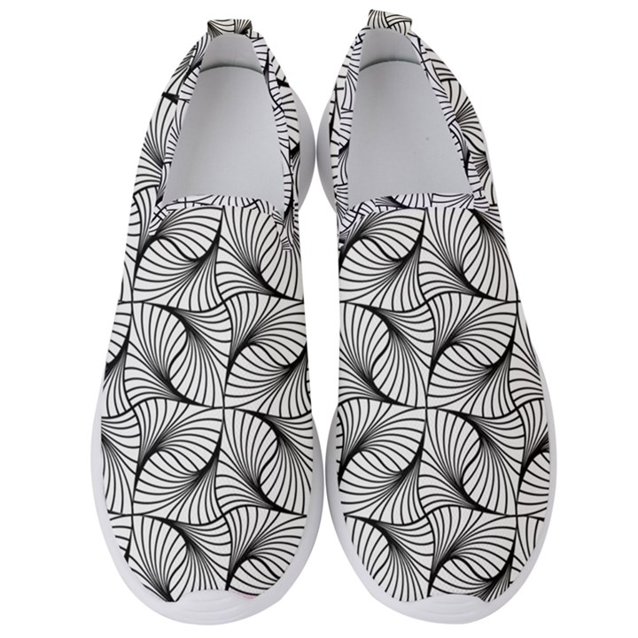 Abstract-gray Men s Slip On Sneakers