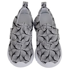 Abstract-gray Kids  Velcro No Lace Shoes by nateshop