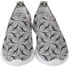 Abstract-gray Kids  Slip On Sneakers by nateshop