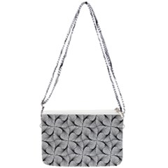 Abstract-gray Double Gusset Crossbody Bag