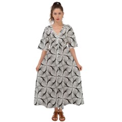 Abstract-gray Kimono Sleeve Boho Dress by nateshop