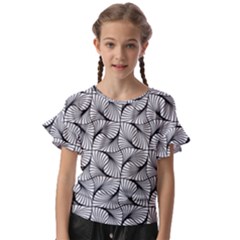 Abstract-gray Kids  Cut Out Flutter Sleeves by nateshop