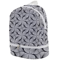 Abstract-gray Zip Bottom Backpack by nateshop