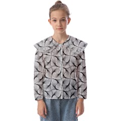 Abstract-gray Kids  Peter Pan Collar Blouse by nateshop