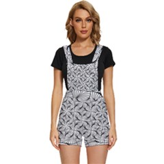 Abstract-gray Short Overalls by nateshop