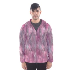 Abstract-pink Men s Hooded Windbreaker