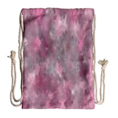 Abstract-pink Drawstring Bag (large) by nateshop