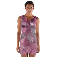 Abstract-pink Wrap Front Bodycon Dress by nateshop