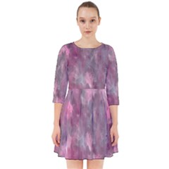 Abstract-pink Smock Dress by nateshop