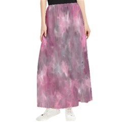 Abstract-pink Maxi Chiffon Skirt by nateshop